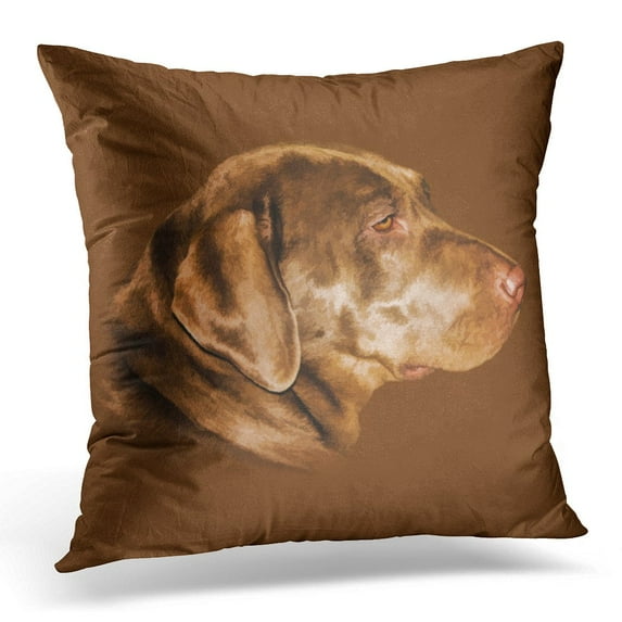 STOAG Brown Pets Labrador Retriever Dog Labs Throw Pillowcase Cushion Case Cover 18x18 inch