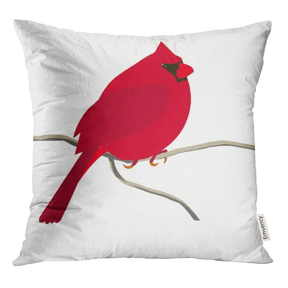 STOAG Colorful Red Cardinal Bird for Coloring Page Throw Pillowcase Cushion Case Cover 18x18 inch