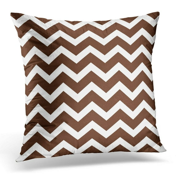 STOAG Dark Chocolate Brown Chevron Deep Throw Pillowcase Cushion Case Cover 18x18 inch