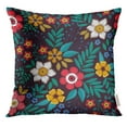 thumbnail image 1 of STOAG Ethnic Floral in Vintage Style Flowers on Black Colorful The Elegant for Prints Lace Small Throw Pillowcase Cushion Case Cover 16x16 inch, 1 of 1