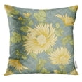 thumbnail image 1 of STOAG Green Botany Chrysanthemum of Yellow ese on with Traditional Pattern Stock Black Botanical Throw Pillowcase Cushion Case Cover 20x20 inch, 1 of 1