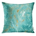 thumbnail image 1 of STOAG Green Color Marble Turquoise and Golden Paints Abstract for Websites and Other Projects Modern Trendy Throw Pillowcase Cushion Case Cover 16x16 inch, 1 of 1