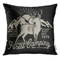 thumbnail image 1 of STOAG Moose Forest Camping Graphic Deer Mountain Throw Pillowcase Cushion Case Cover 20x20 inch, 1 of 1