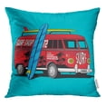 thumbnail image 1 of STOAG Red Beach Van Surf Graphics Colorful Car Vintage Cool Throw Pillowcase Cushion Case Cover 18x18 inch, 1 of 1
