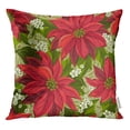 thumbnail image 1 of STOAG Red Christmas Wonderful Poinsettia Pattern Flower Pointsettia Victorian Pointsetta Throw Pillowcase Cushion Case Cover 20x20 inch, 1 of 1