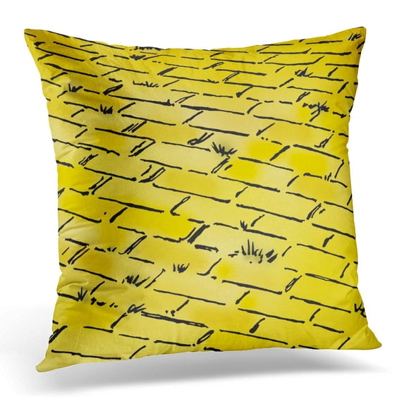 STOAG Retro Vintage Wizard of Oz Yellow Brick Road by Nostalgic Throw Pillowcase Cushion Case Cover 18x18 inch