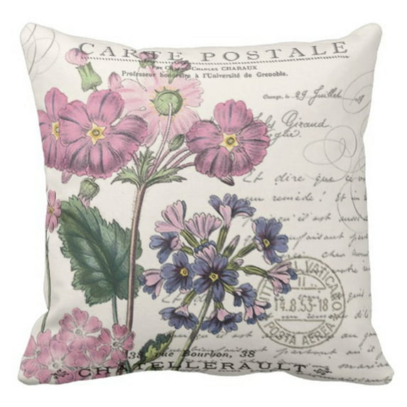 STOAG Text Modern Vintage French Lavender Throw Pillowcase Cushion Case Cover 20x20 inch