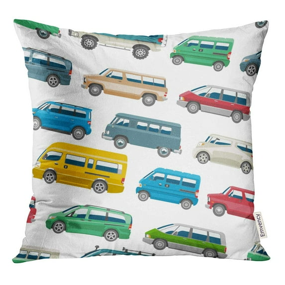 STOAG Van Car Minivan Delivery Cargo Auto Vehicle Family Minibus Truck Throw Pillowcase Cushion Case Cover 20x20 inch