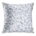 thumbnail image 1 of STOAG Victorian Floral Pattern in Vintage Leaves and Herbs Blue Botanical Throw Pillowcase Cushion Case Cover 18x18 inch, 1 of 1