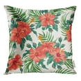 thumbnail image 1 of STOAG Watercolor Exotic Pattern Tropical Leaves and Flowers on Hibiscus Palm Throw Pillowcase Cushion Case Cover 20x20 inch, 1 of 1