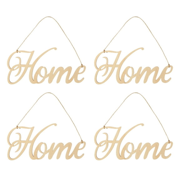 STOBOK 1 Set Beige Hollow Letters Wooden Home Sign for Lobby Decoration