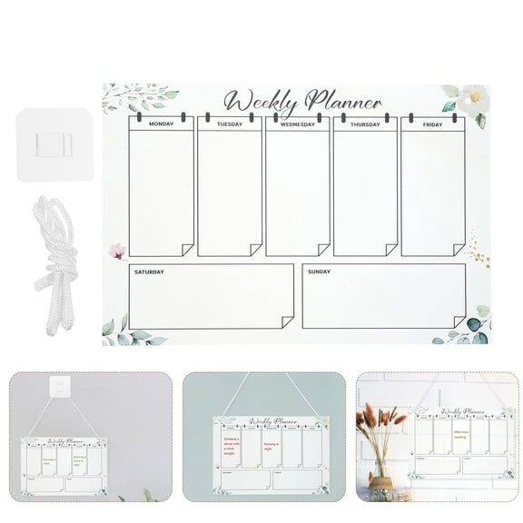 STOBOK Back to School Small Whiteboard Weekly Planner Acrylic Message Board Transparent 1 Set 11.8x7.9in