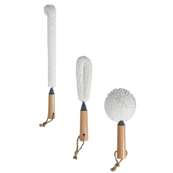 STOBOK Bendable Handle Cleaning Brush Set Assorted Color for Wine Glass Decanter
