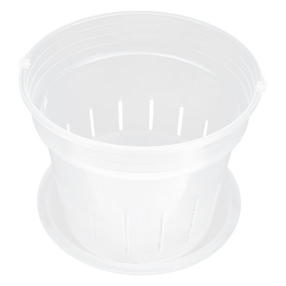 STOBOK 1Set White Plastic Orchid Pot with Ventilation Holes for Home Gardening and Root Growth