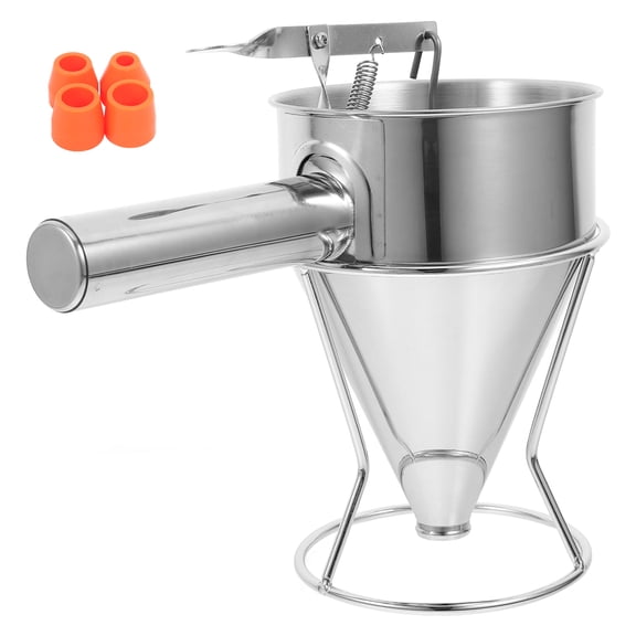 STOBOK 1 Set of Metal Funnel Kitchen Set Silver Funnel for Precise Flow Control