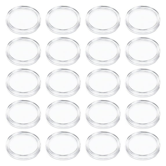 STOBOK 100Pcs Professional Transparent Coin Protectors Plastic Cases for Long Term Coin Storage