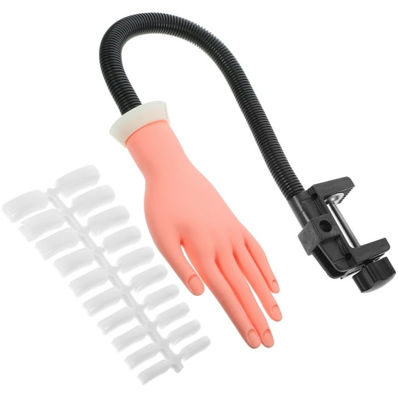 STOBOK 100Pcs Artificial Nails with High Simulation Silicone Fake Hand Model for Nail Art Design