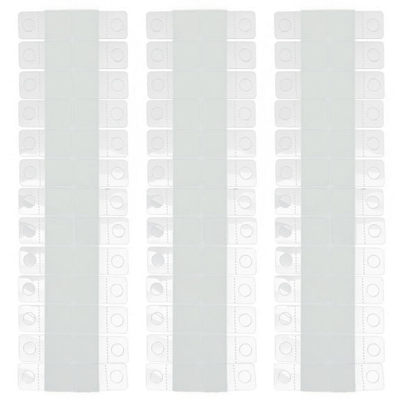 STOBOK 100Pcs Clear Plastic Sticky Tabs for Hanging Retail Products with Stable Adhesive