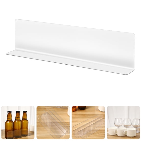 STOBOK 10Pcs Transparent Plastic Shelf Inserts L Shape Organizers for Supermarket Shelves