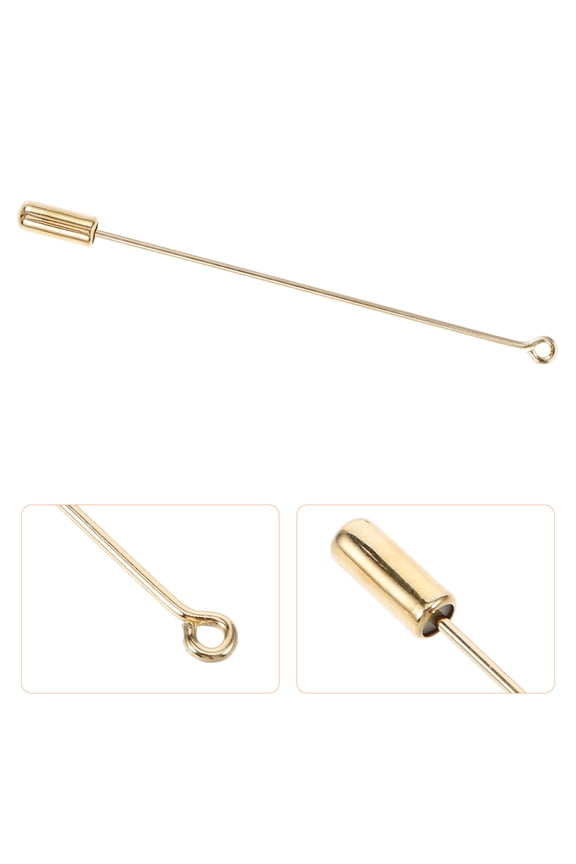 10Pcs Brooch Pin DIY Golden Copper Stick Pins for Lapel Dress Decoration and Craft Accessories