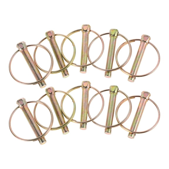 STOBOK 10Pcs Trailer Hitch Lock Pin Clips Heavy Duty Steel Pins for Farm Tractor and Mower Use
