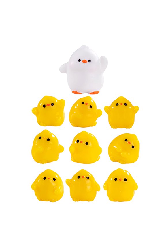 10pcs Mini Resin Figurines Assorted Color Outdoor Ornaments for Garden Concise and Fashionable Design