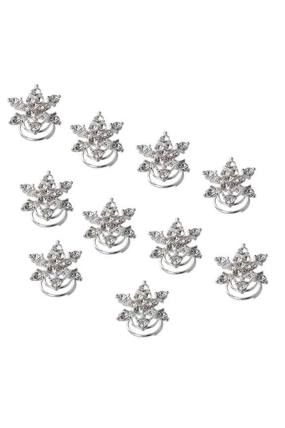 10Pcs Spiral Hair Pins Simple but Design for Women on Wedding Days