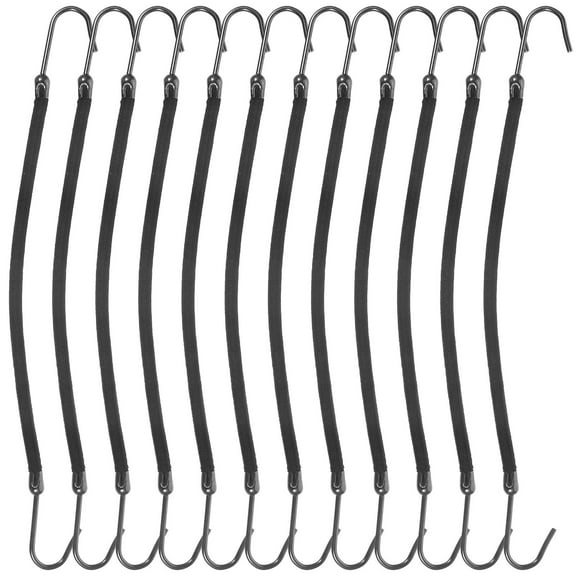 STOBOK 12Pack Elastic Hair Bands for Women with Hooks for Curly Hair