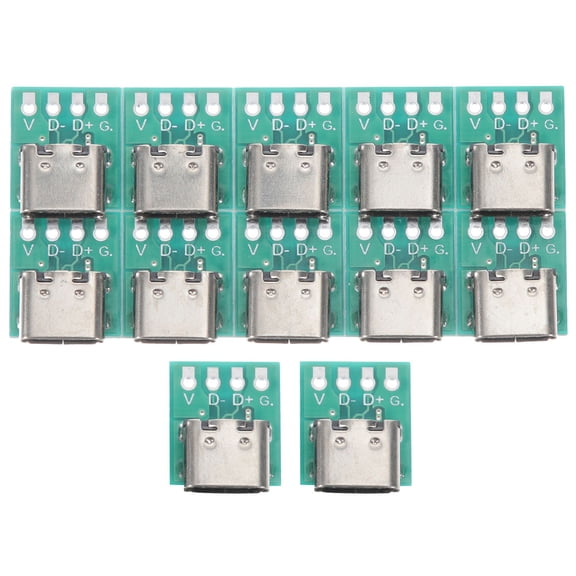STOBOK 12Pcs USB Type C Board with Pcb Module for Faster Data Line and Cable Transmission