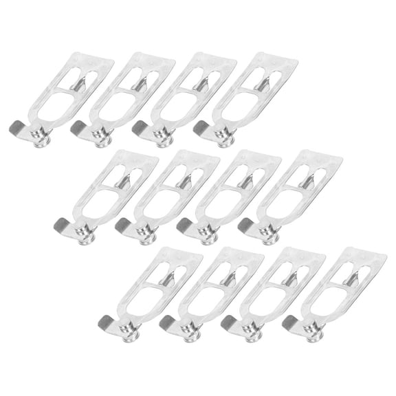 STOBOK 12Pcs Metal Racking Safety Clips for Pallet Rack Plated Silver Beam Lockers with Teardrop Connector