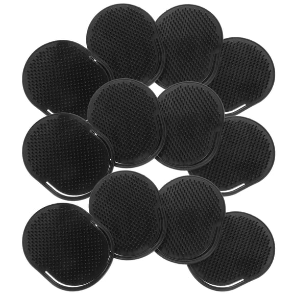STOBOK 12Pcs Hair Massage Comb Black Plastic Scalp Brush with Portable and Easy Use Design