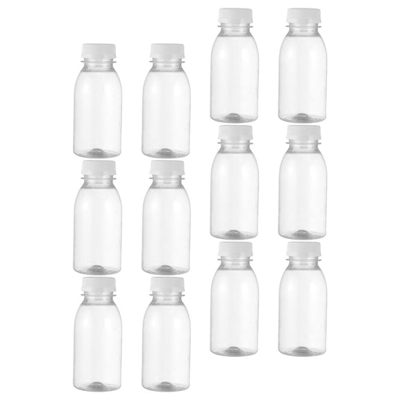 STOBOK Clear Plastic Milk Bottles for Storage, Portable and Anti-Leak