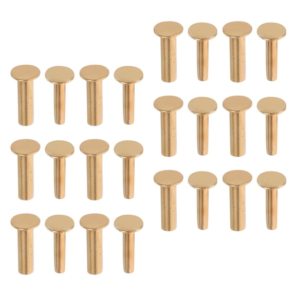 STOBOK 14Pairs Golden Copper Cutlery Rivets for Chef Knives and Kitchen Tools