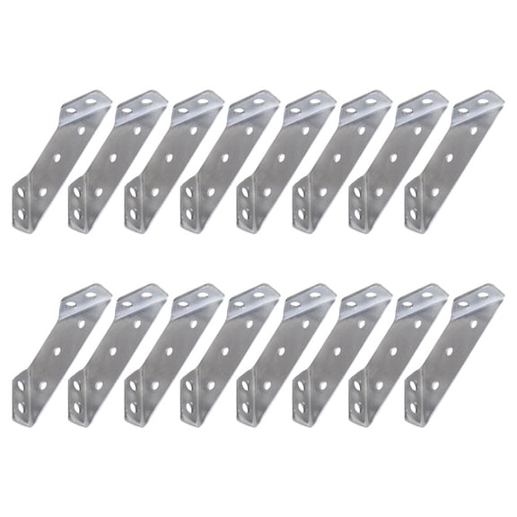 STOBOK 16Pcs Multipurpose Stainless Steel Corner Braces Furniture Brackets for Strong Support