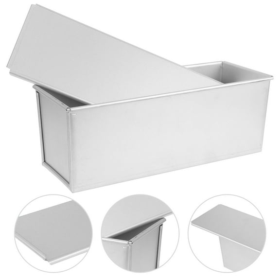 STOBOK Metal Sandwich Bread Loaf Pan with Lid Non Stick Baking Pan for Home Use