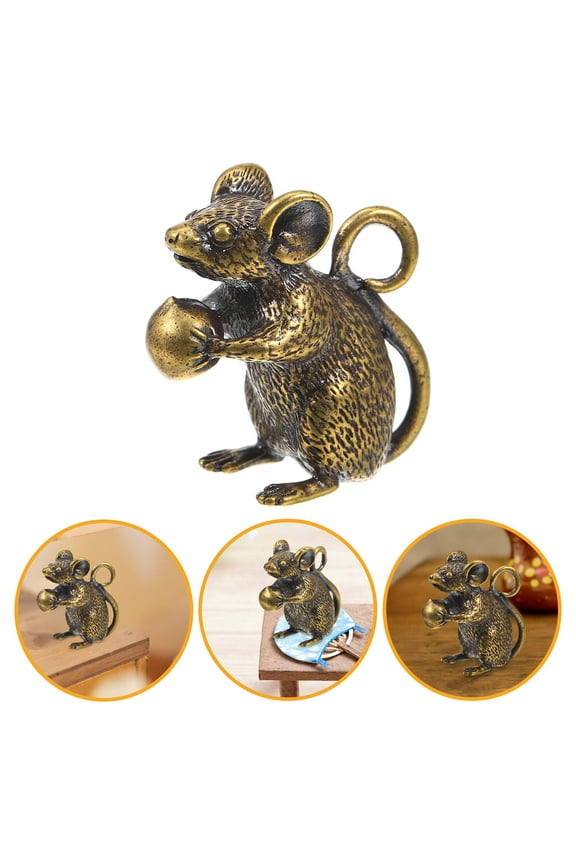 1Pc Rat Jewelry for Women Mouse Shape Pendant with Antique Finish for Giving Lovers
