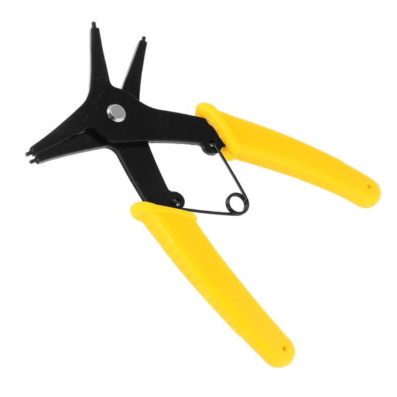 STOBOK Yellow Steel Circlip Plier - Handy Tool for Snap Ring Installation and Removal