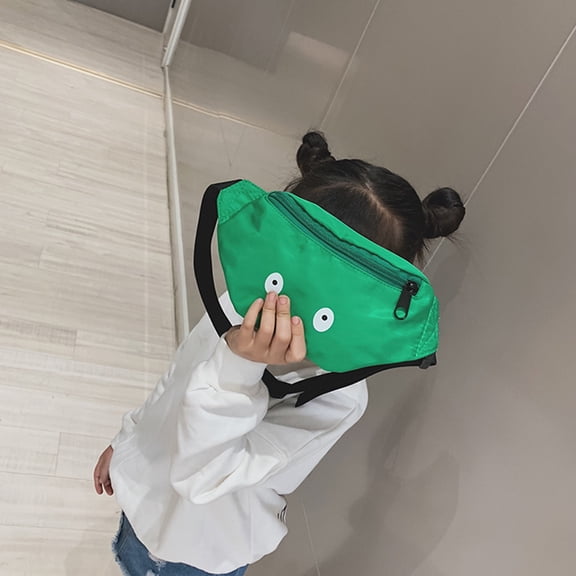 STOBOK Green Novelty Waist Bag with Small Eyes Design for Casual Outings