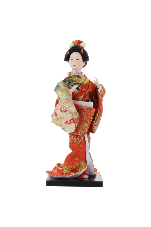 Kimono Maiko Figurine Geisha Doll Synthetic Material 1Pcs