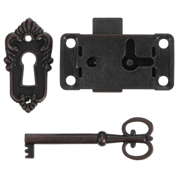 STOBOK 1Pcs Vintage Cabinet Black Decorative Hasp Latch for Gift Box Security