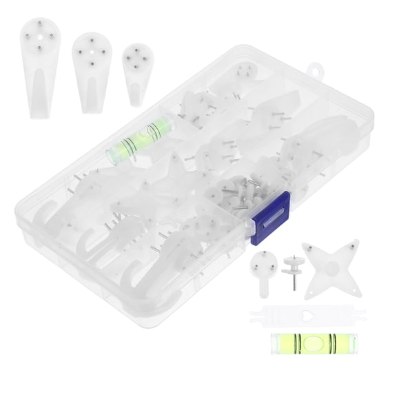 STOBOK 1Set Invisible Wall Hooks for Concrete Walls Easy Install Non Mark Picture Hangers