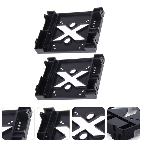 STOBOK 2 Pcs Rack Mount Hard Drive Bay Mounting Bracket Black ABS for Hard Drive Installation Back to School