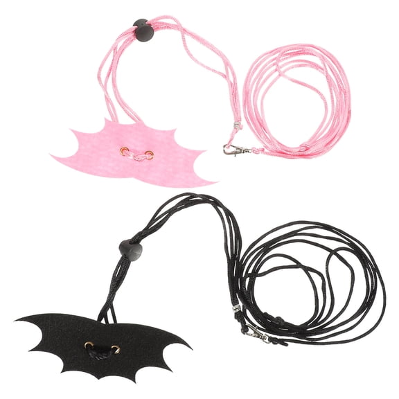 STOBOK 2 Sets Bearded Dragon Leash Adjustable Reptile Harness Suede Black Pet Owners