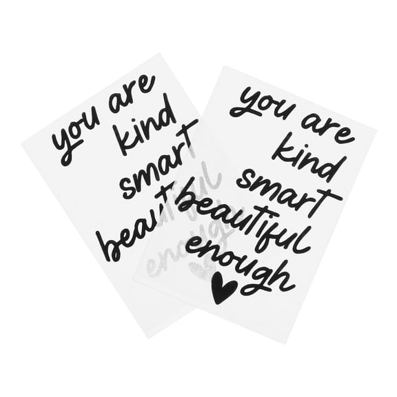 STOBOK Inspirational Quote Vinyl Decal Bathroom Mirror Adhesive Sticker Black