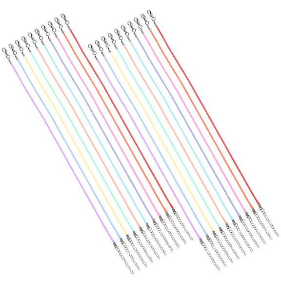 STOBOK 20 Pcs Wax String Necklace Cord for DIY Pendant Jewelry Making, 45cm