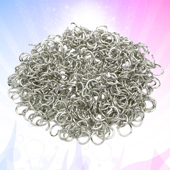 STOBOK Open Jump Rings Silver Iron 200pcs for Jewelry Making and Repair