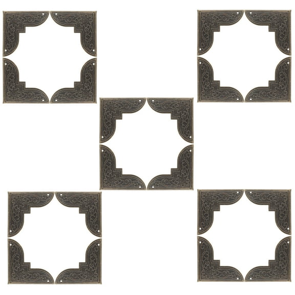 STOBOK Dark Brown Metal Corner Protectors Vintage Decorative for Home Jewelry Boxes 20Pcs