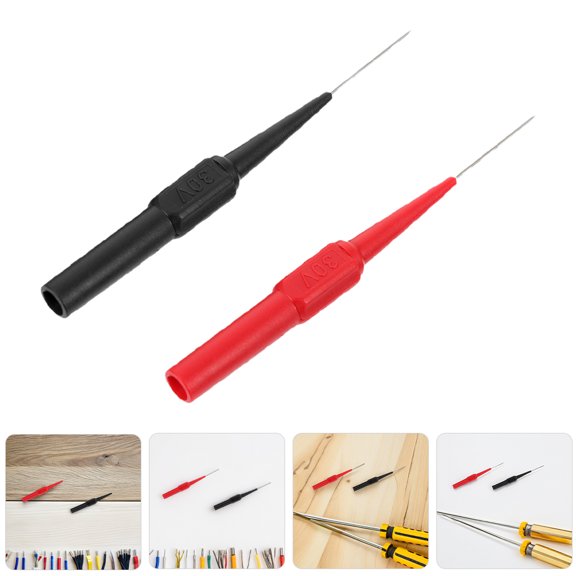 STOBOK 20pcs Multimeter Piercing Test Probes Stainless Steel Copper Fine Tip