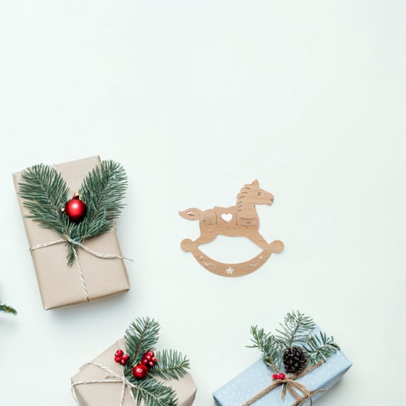 STOBOK 20Pcs Natural Wood Slices Hanging Decorations for Home Rustic Xmas Party