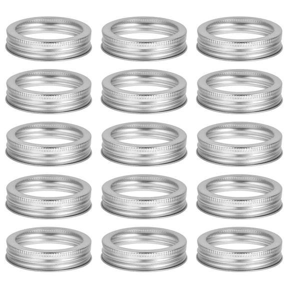 STOBOK 20Pcs Plated Silver Airtight Can Lids Reusable Tinplate Sealing Caps for Jars